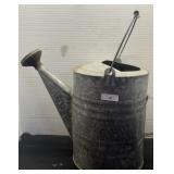 Vintage Galvanized Metal Watering Can; 12'