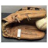 Vintage Hustler Leather Baseball Mitt - Adult