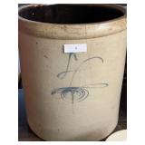 Primitive Stoneware Crock; Cracked; 13*11