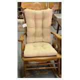 Vintage Wooden Rocking Chair w/ Cushions