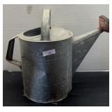 Vintage Galvanized Metal Watering Can; 12'