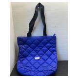 Blue Quilted Design Tote Bag
