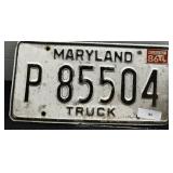 Vintage Maryland License Plate; 1986