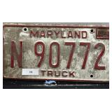 Vintage Maryland License Plate; 1980