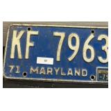 Vintage Maryland License Plate; 1975