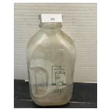 Vintage Clear Glass Milk Jar