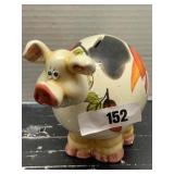 Ceramic Bobble Head Pig Bank