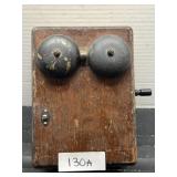 Antique Western Electric Hand Crank Oak