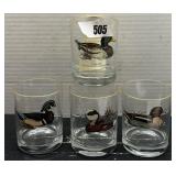 Vintage Gold Rimmed Duck Glasses