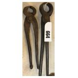 (2) Vintage Rustic Tongs