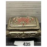 Vintage Velvet Lined Trinket Box