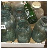 Mixed Lot of Blue Vintage Ball Mason Jars