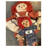 (2) Vintage Raggety Ann Dolls