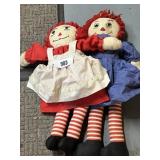 (2) Vintage Raggety Ann Dolls
