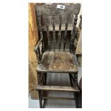 Vintage Wooden Highchair/ Missing Arm & Tray