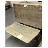 Vintage Wooden Bench w/ Iron Bottom