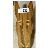 Vintage Wooden Donkey Decor