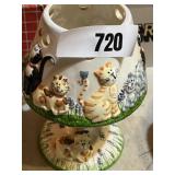 Ceramic Cat Candle Holder