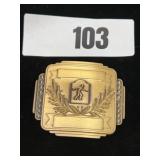 Vintage Engravable Bowling Belt Buckle