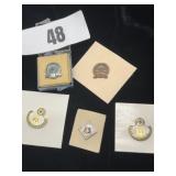 Mixed Safety Award Pins; WV Pulp & Paper Co &
