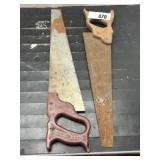 (2) Vintage Hand Saws