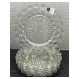 (6) 9.5" Cubed Fostoria Plates