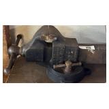 Vintage Offset Vise; Made in the USA