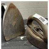 Vintage Sad Iron; Cast Iron & More
