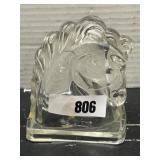 Vinage Clear Glass Horse Decor