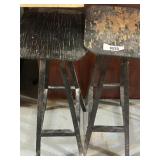 (2) Vintage Wooden Stools / Plant Holders