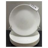Set of White Corelle Serving Plates