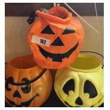 (3) Halloween Trick or Treat Pumpkin Buckets