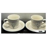 (2) Vintage Corelle Cup Sets w/ Saucers