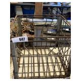 Vintage Metal Dairy Crate