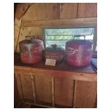 Lot of 3 Vintage Fuel Cans
