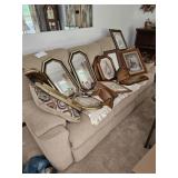 Home Interior Lot-Misc Decor all On Sofa