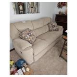Like New Double Recliner Sofa