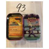 Pokï¿½mon cards, tin of25