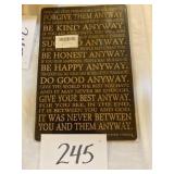 Tin sign