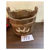 Decorative wooden bucket