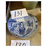 Blue and white decorative plates
