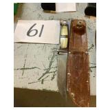 Hunting knife with scabbard
