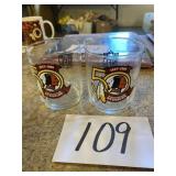 Washington Redskin glasses