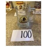 Washington Redskins glass mug