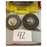 100 foot steel measuring tape, 50 foot cloth