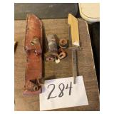Quartermaster army knife with scabbard, and