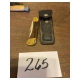 Buck folding knife with case