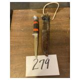 Knife with scabbard