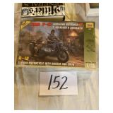 German motorcycle with sidecar and crew modeling