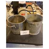 Bucket and stainless pan